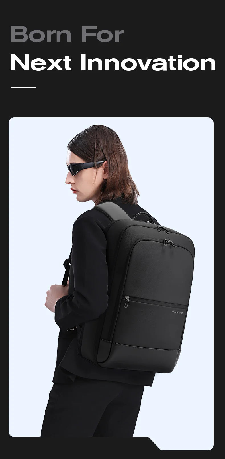 Bange Business Backpack Fashion Multi-back Large-capacity Backpacks Men's Shuttle Service Travel Computer Bag