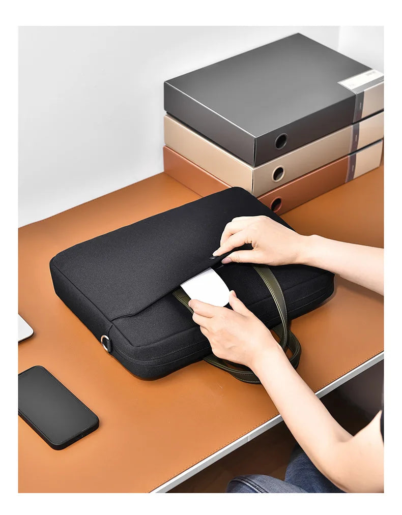 Laptop Bag For Macbook Air Pro 13 16 Case Xiaomi Lenovo Dell HP 13.3 14 15.6 17.3 Inch Notebook Case Shoulder HandBag Briefcases