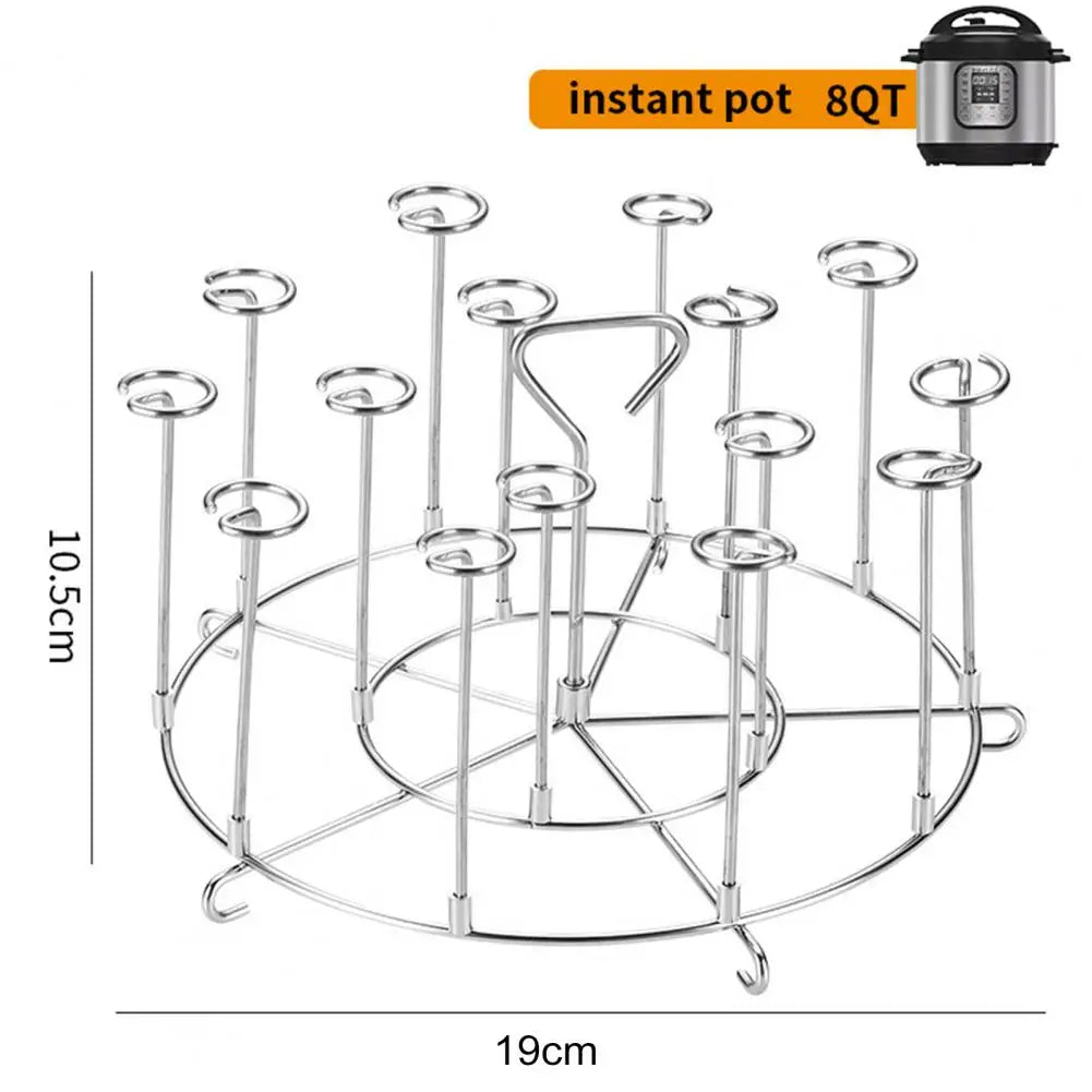 Stainless Steel BBQ Skewers Vertical Air Fryer Rack Air Fryer Grill Set Detachable 15 Baking Skewers Sticks Kitchen Tools