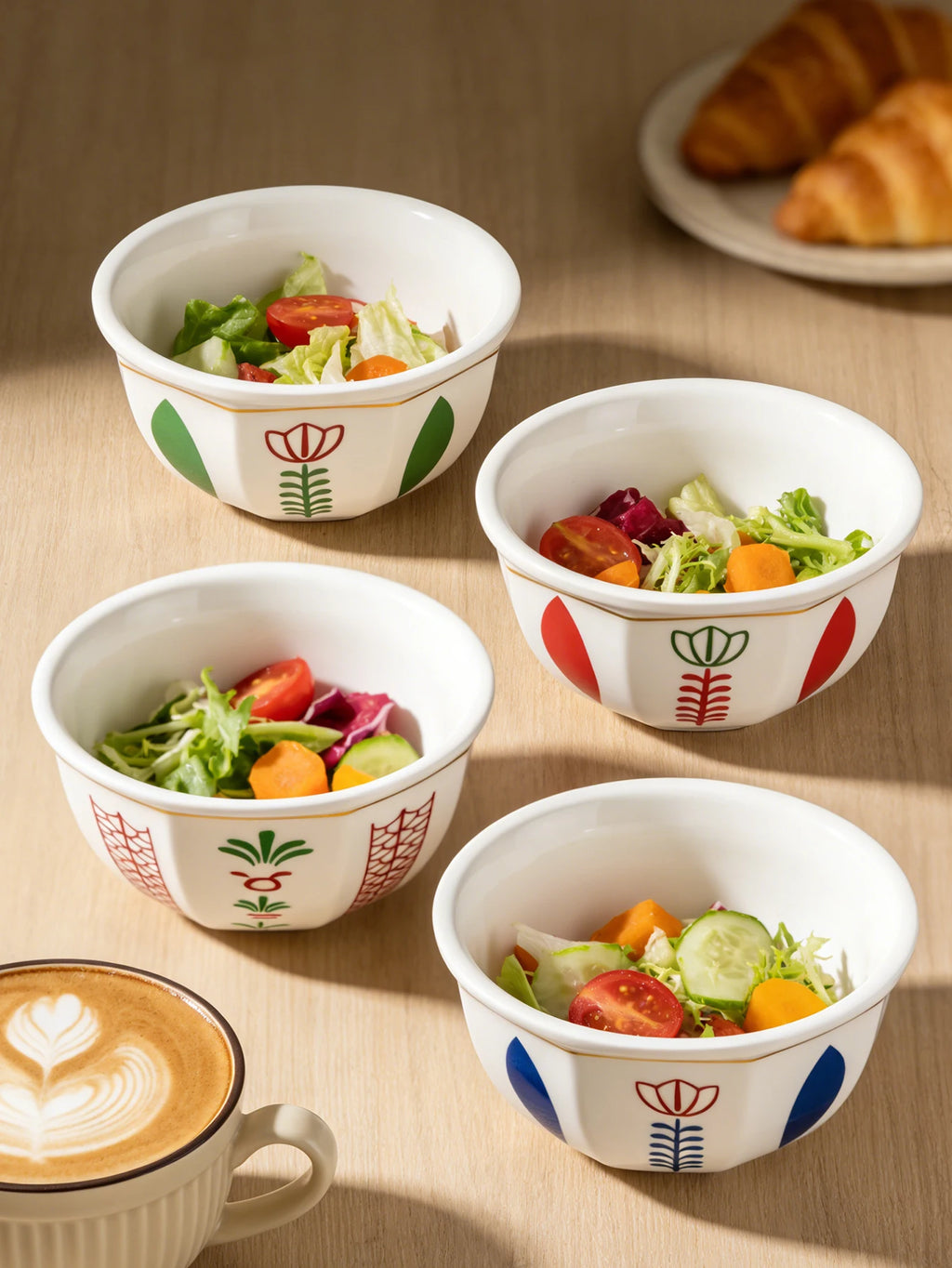 1 piece dessert bowl/cup set, Middle Eastern style (tulip or coconut tree pattern), can be used as a tray for placing snacks and