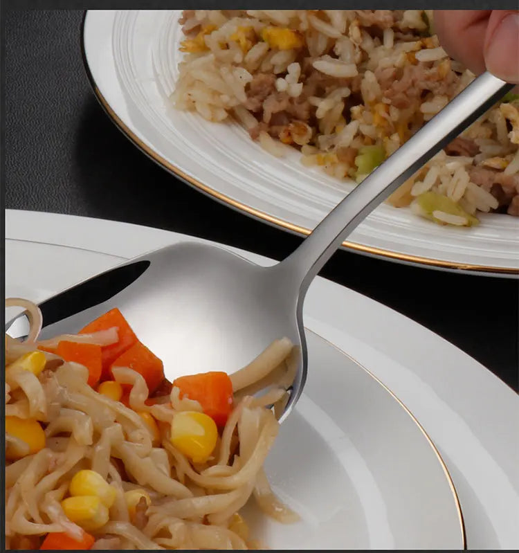 Stainless steel serving spoon, restaurant utility spoon, hotel serving spoon, cafeteria self-service serving spoon