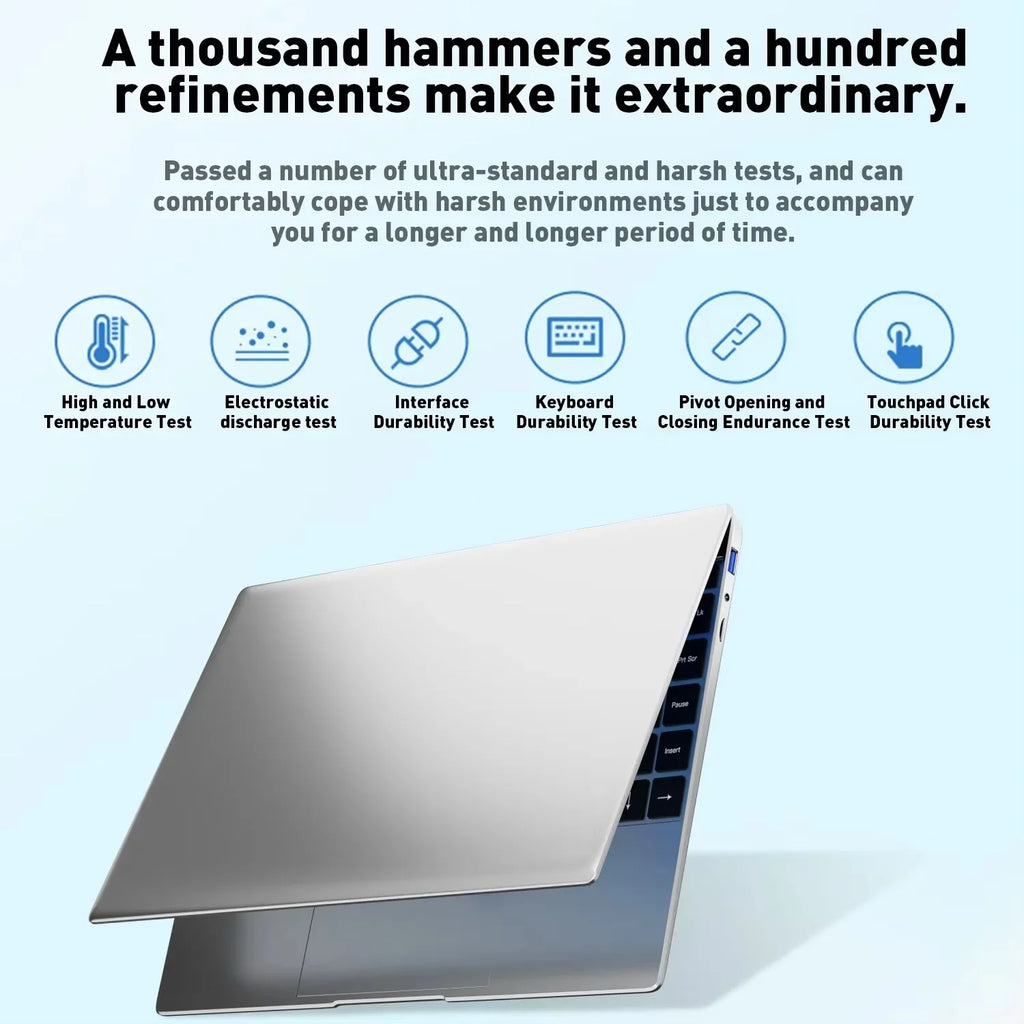 Fine 14.1'' Laptop with Intel 4405U,120Hz FHD IPS Screen,32GB RAM,2TB SSD,5000mAh Backlit Keyboard