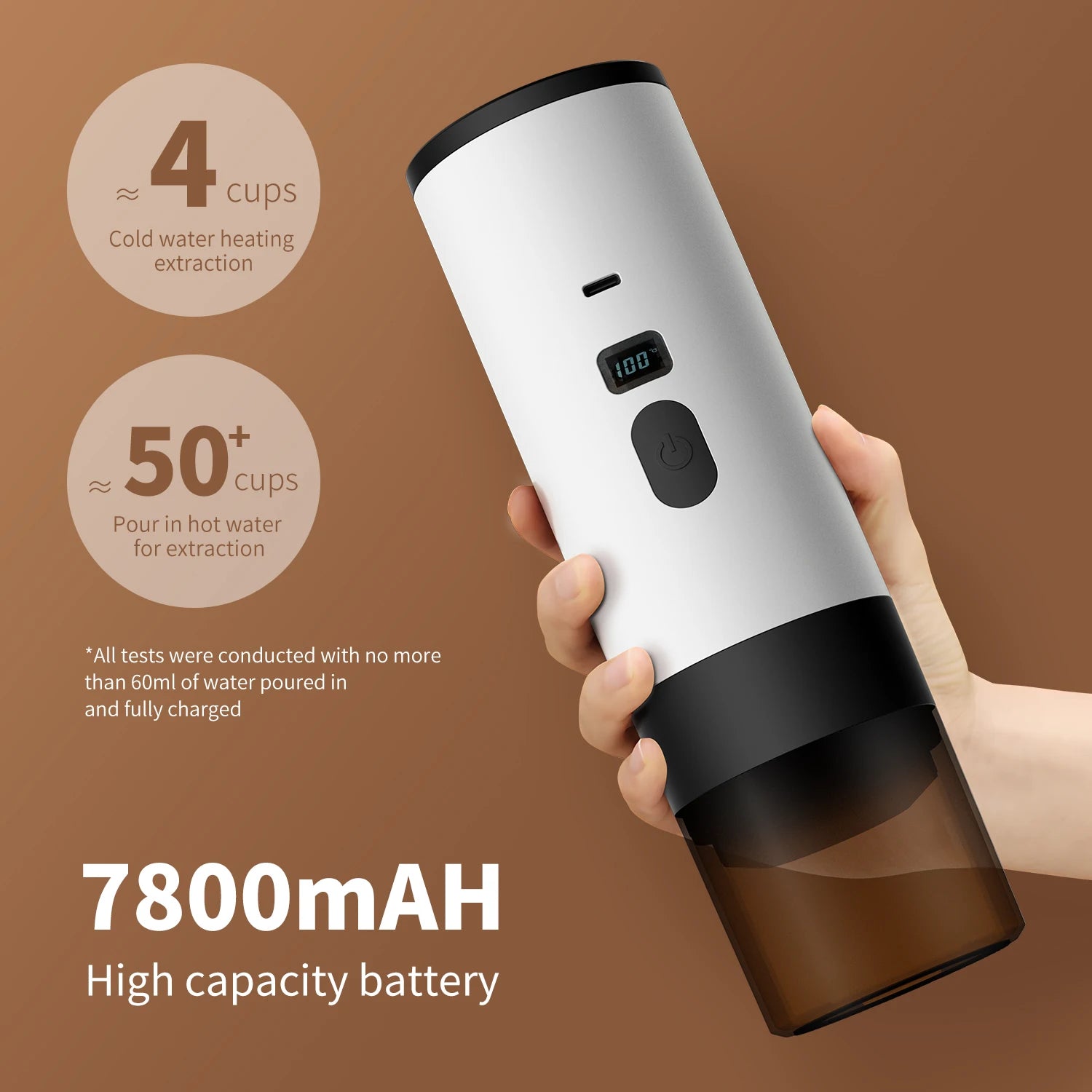Portable Electric Coffee Maker 3-in-1 Capsule Coffee Grinder Travel Coffee Maker  for Car and Home Camping Campany