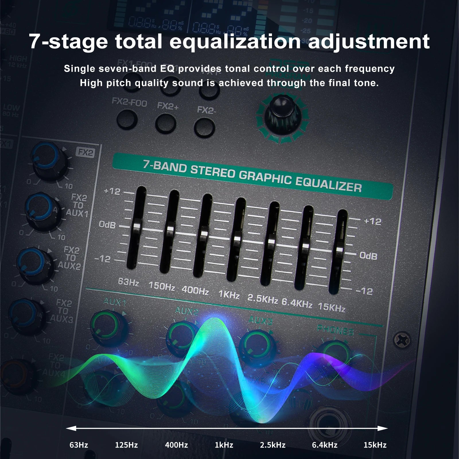 Depusheng Digital Mixer Professional Audio Mixer 18channels with 99bit dps reverb chip Bluetooth USB MP3 for stage bar studio DJ