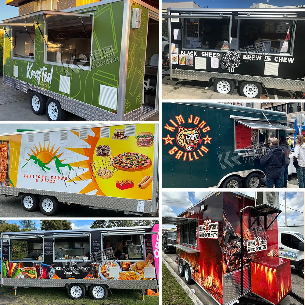 Catering Concession Food Trailers Fully Equipped Foodtruck Fast Food Cart Mobile Kitchen Food Truck Mobile Restaurant