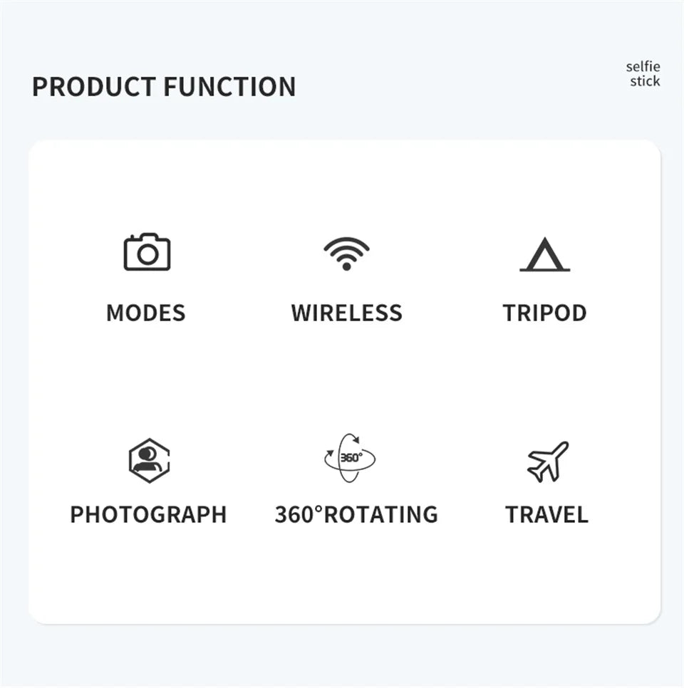 MEUYAG 2025 new Expandable Portable Tripod Selfie Stick With Remote With Detachable BT Wireless Remote Compatible for iPhone