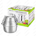 Cast Aluminum Cookware Set of 7 Piece Cooking Pot Set Non Stick Home Kitchen Cookware Aluminum