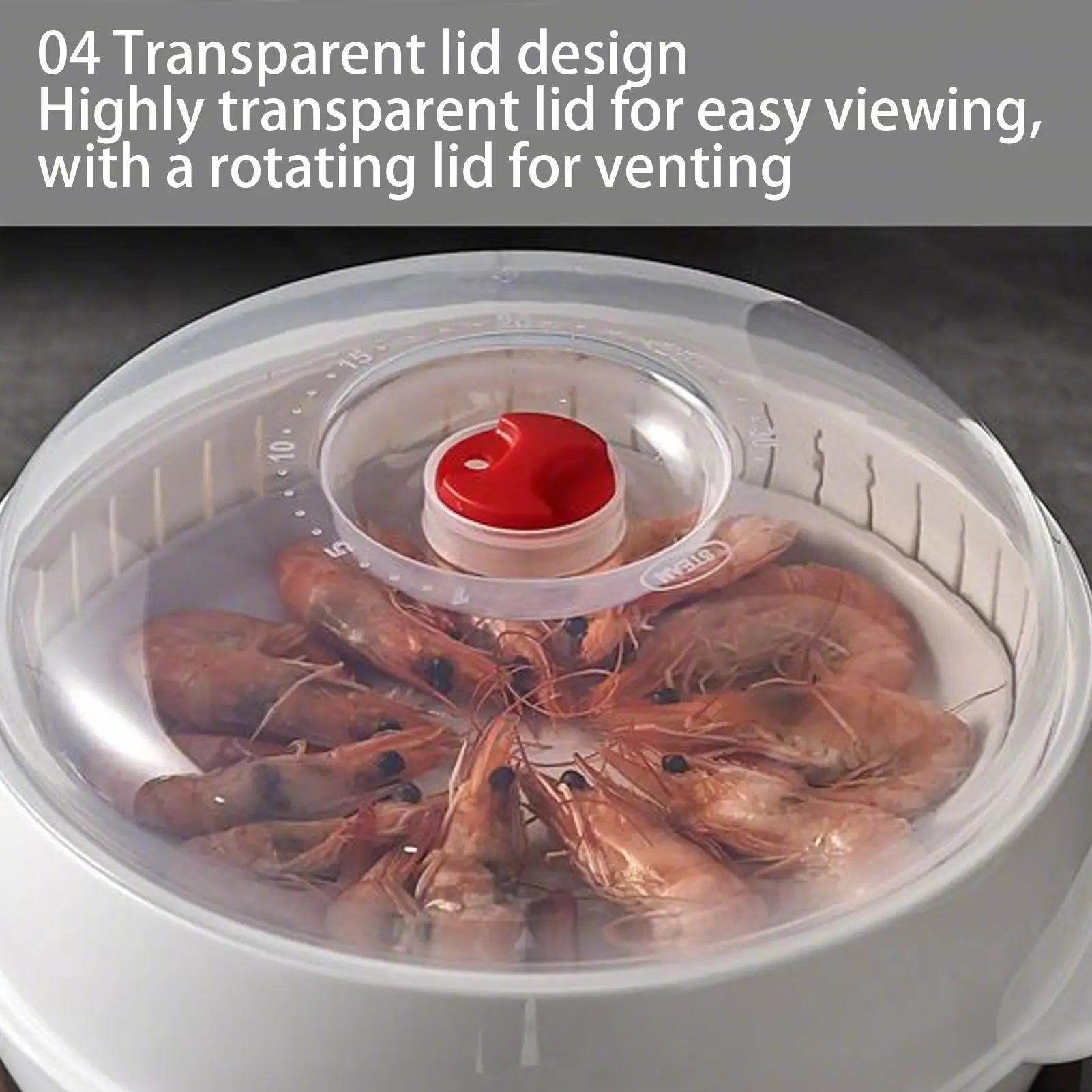 Microwave Heating Steamer Household Large Capacity Steamer Kitchen Steamer Box Steamer Rack Can Exhaust Steam