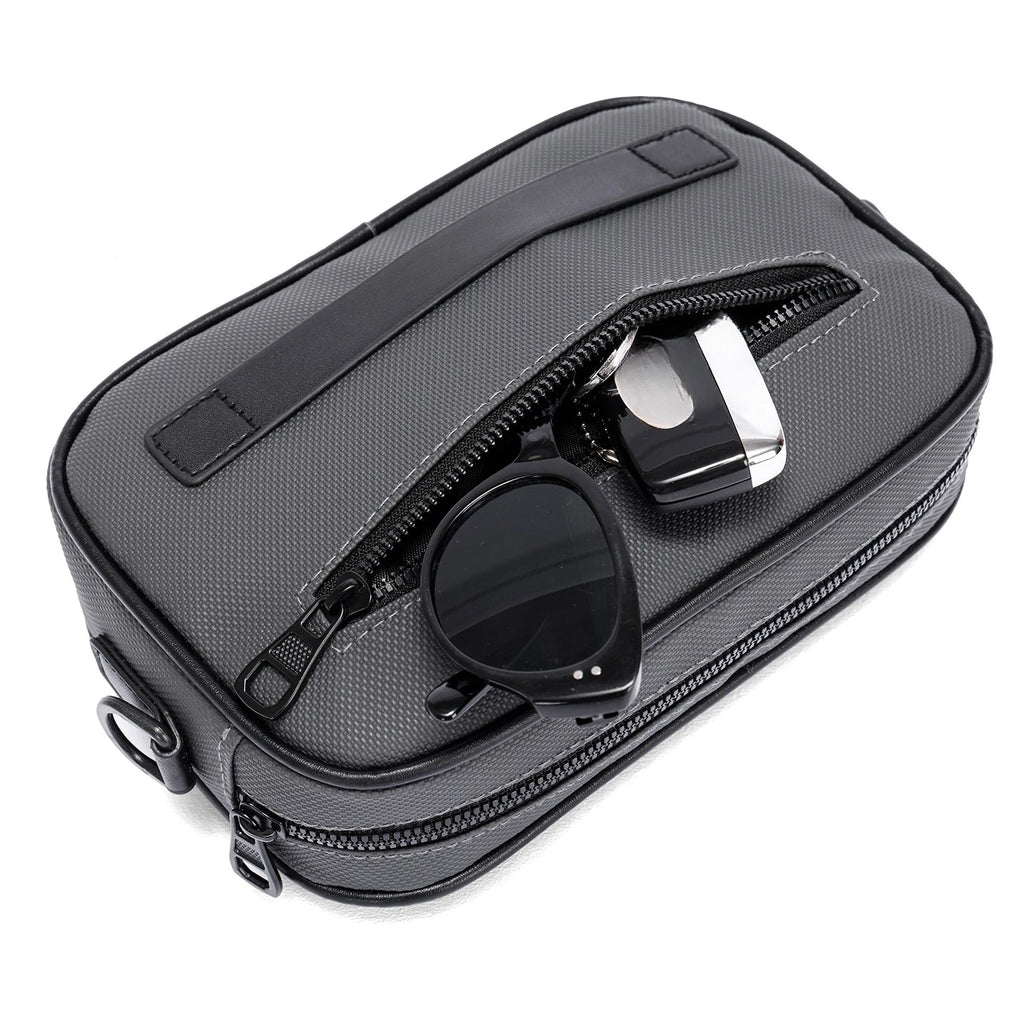 Adjustable Strap Men's Business Bag – Soft PU Leather Crossbody for Commute Travel & Daily Use