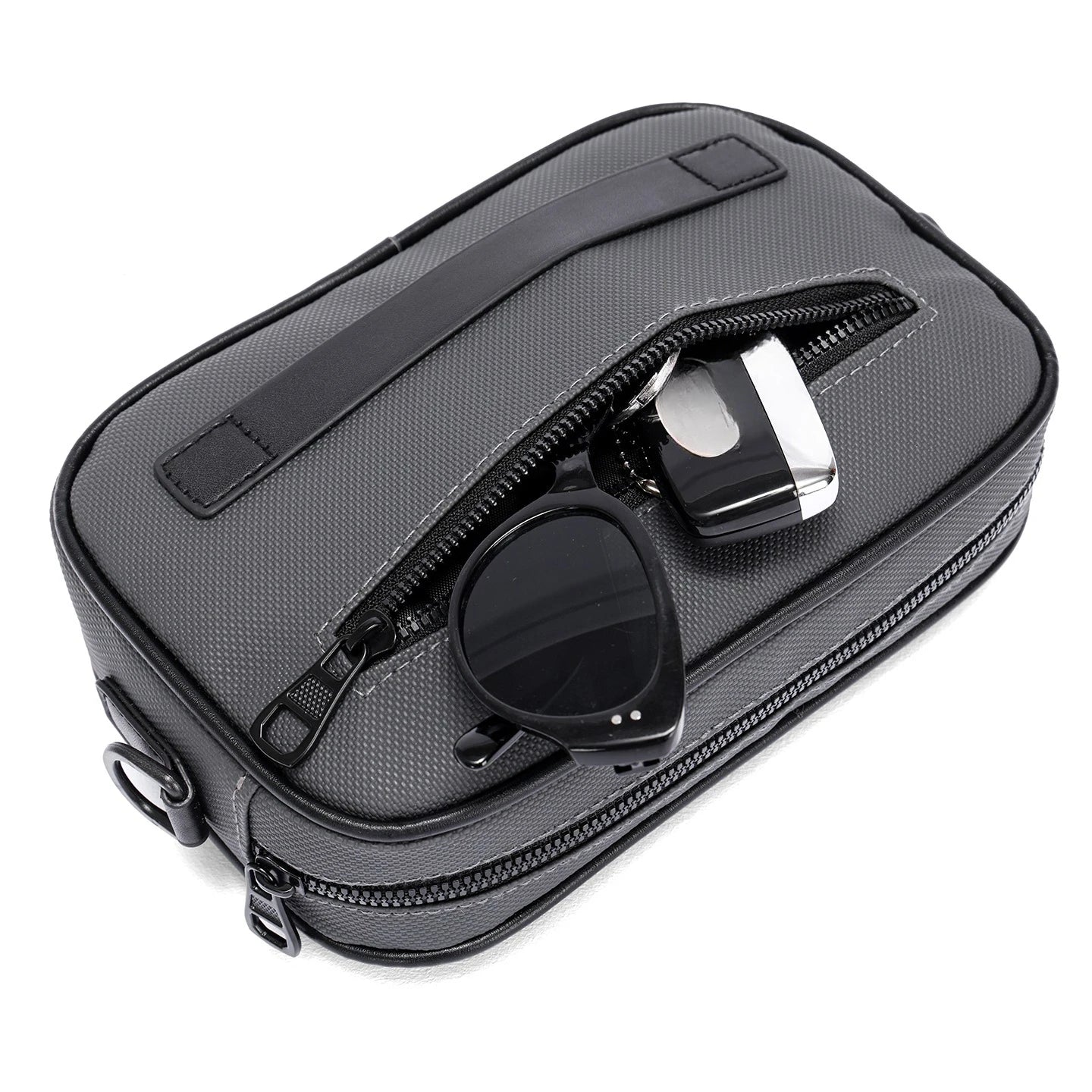 Adjustable Strap Men's Business Bag – Soft PU Leather Crossbody for Commute Travel & Daily Use
