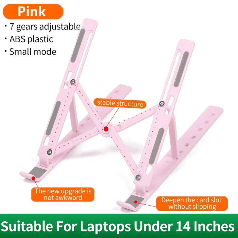 Adjustable Laptop Holder Foldable Computer Monitor Holder Portable Notebook Stand For Macbook Air iPad Tablets Base Accessories