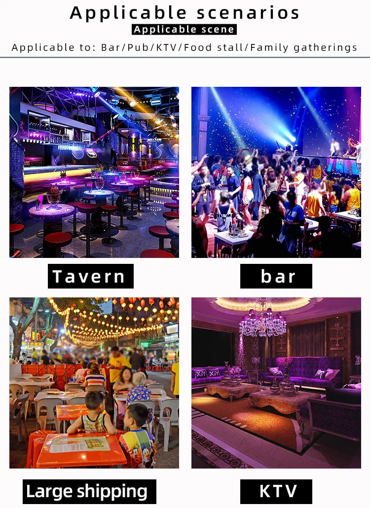 Bar LED DJ Table, Luminous Mixing Console, Nightclub Dance CD Player Stand,Movable Customization, DJ Equipment