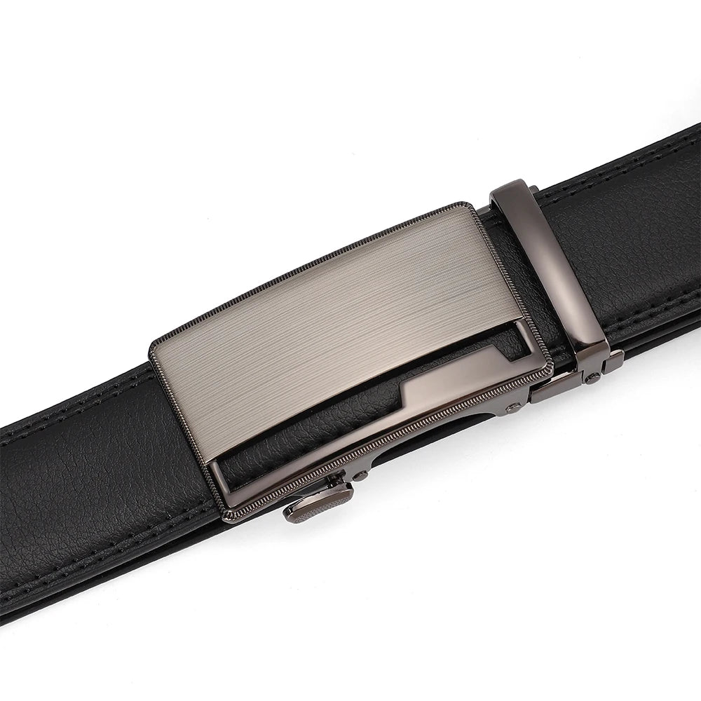Business Dress Belt Men Soft Genuine Leather Automatic Buckle Trouser Belt  High-end Men Belt Great Gift for Men Waist Strap