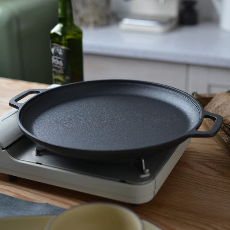 Lightweight Cast Iron Skillet Non-Stick Multi-Use Frying Pan for Stove, Induction, Oven & Outdoor Camping Home Kitchen Griddle
