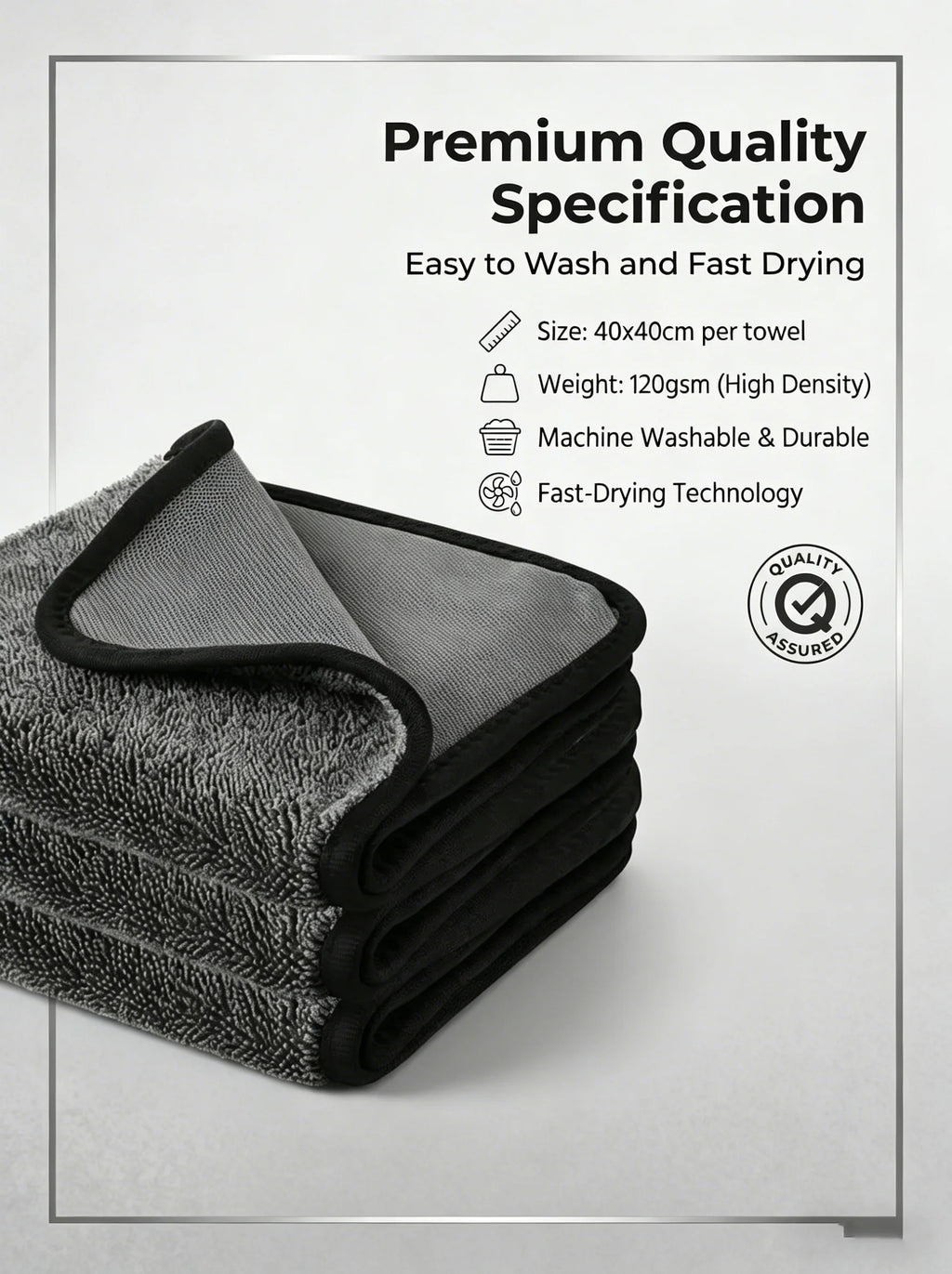 Kitchen Cleaning Towel Double-Sided Ultra Absorbent Lint-Free Oil Stain Remover Reusable Dish Cloth for Countertop Glass