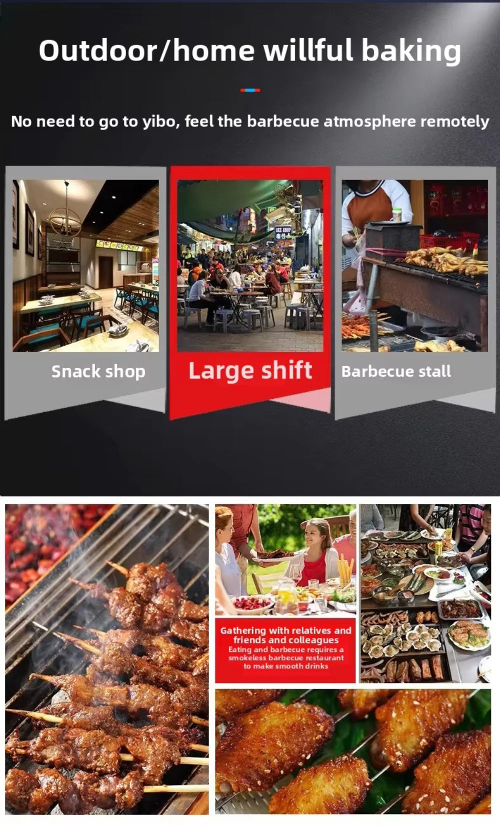 Commercial Stainless Steel Mobile Grill Cart For Hotel Restaurant Supplies