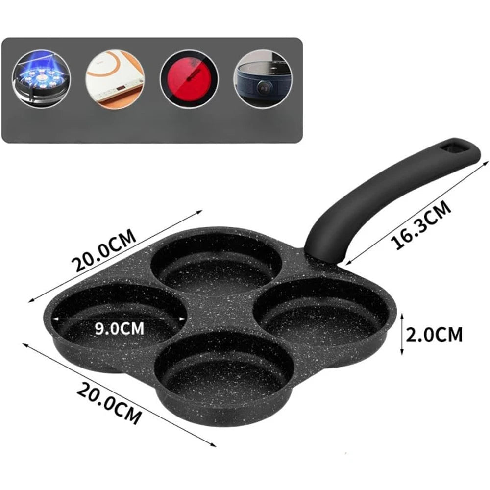 Egg Pan Nonstick and Egg Frying Pan Versatile Breakfast Skillet for Eggs Pancakes Plett with Gas Stove and Induction Cooktop