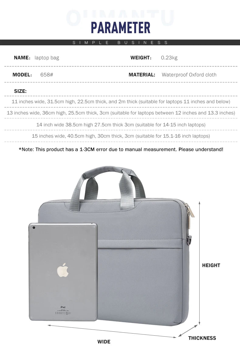 Custom Laptop Bag With Logo 13/14/15 Inch Computer Protective Case Portable Work Bag Printed Photo Name Pattern