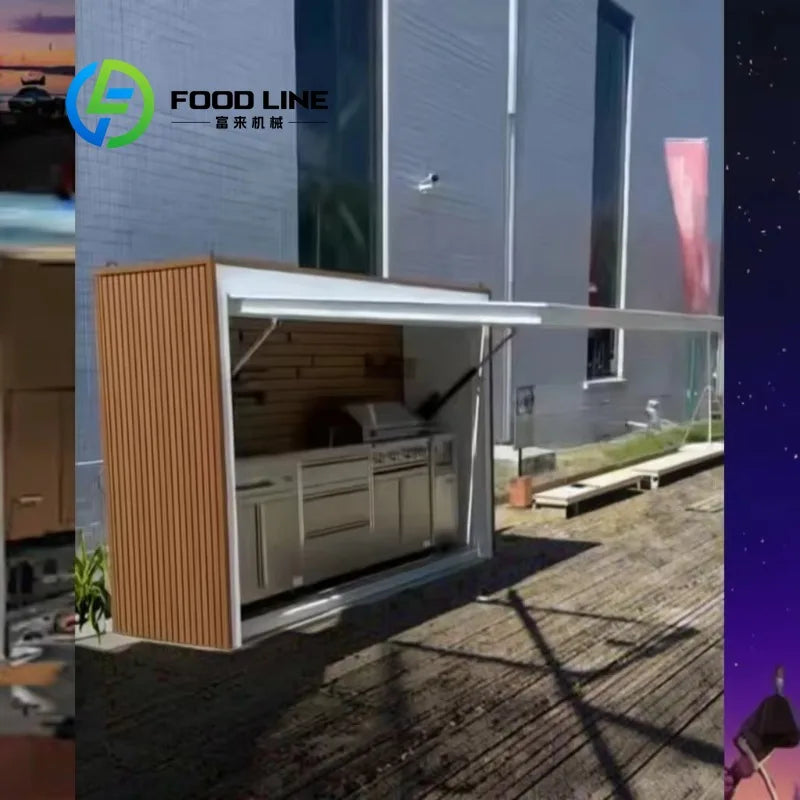 Custom Stainless Steel Barbecue Storage Cabinet for Outdoor Kitchen Garden Wind and Rainproof  Kitchencamping Kitchen Storage