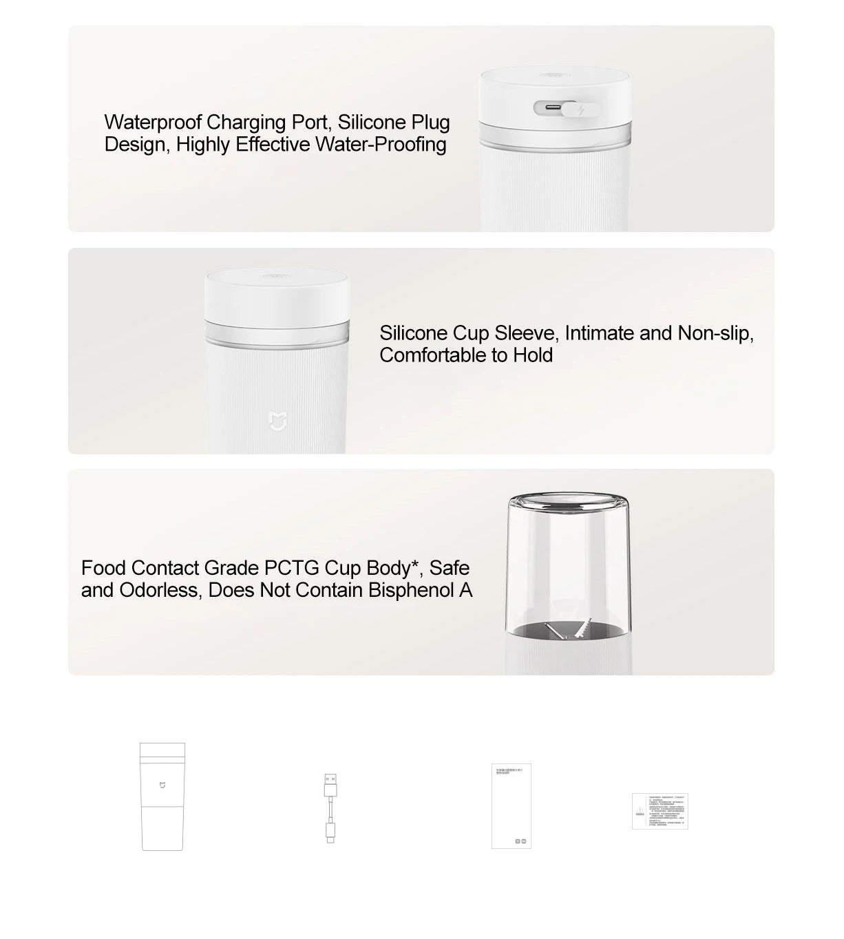 MIJIA Portable Juicer Cup 2 Electric Fruit Blender Machine Orange Juicer Kitchen Food Processor Make Juice Extractor Home