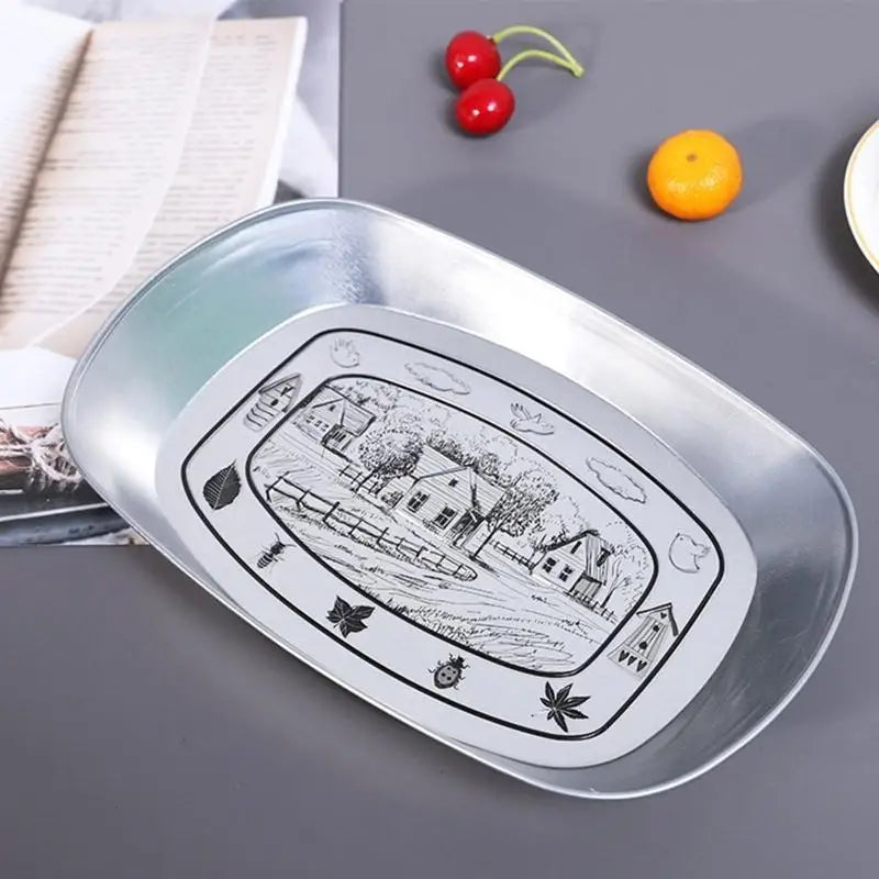 G6KF Serving Tray Dessert Tray Dinner Breads Plates Fruits Display Dishes