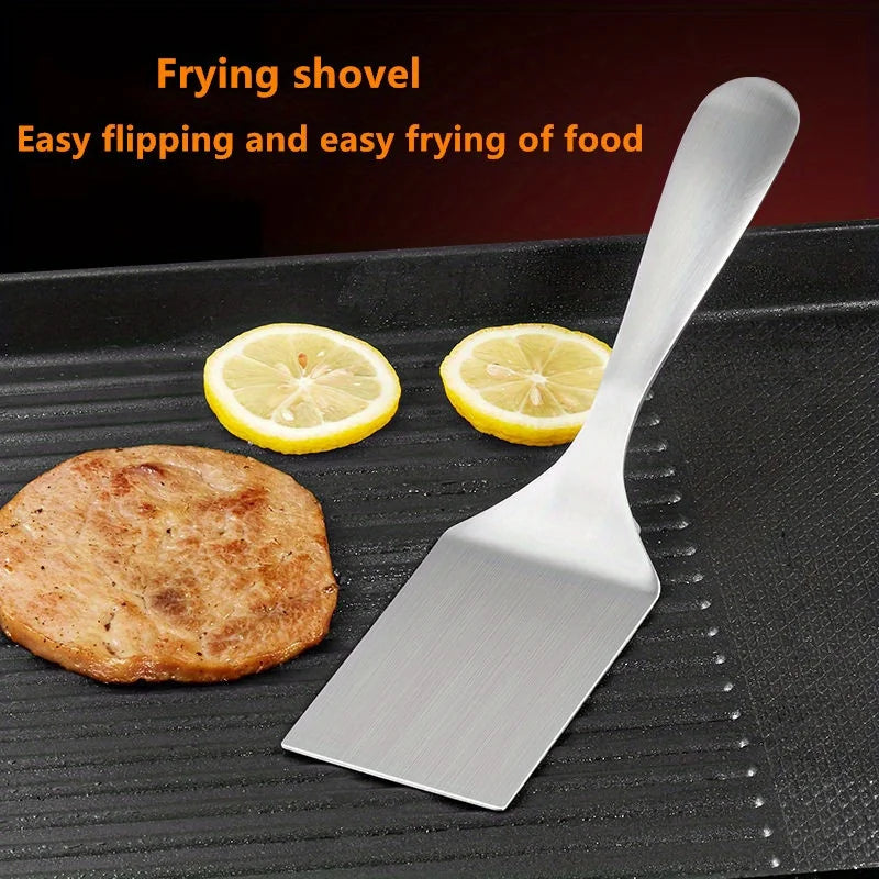 Small Stainless Steel Spatula, Grill Turner Spatula, Grill Turner, Stainless Steel Small Frying Shovel, Mental Cooking Shovel