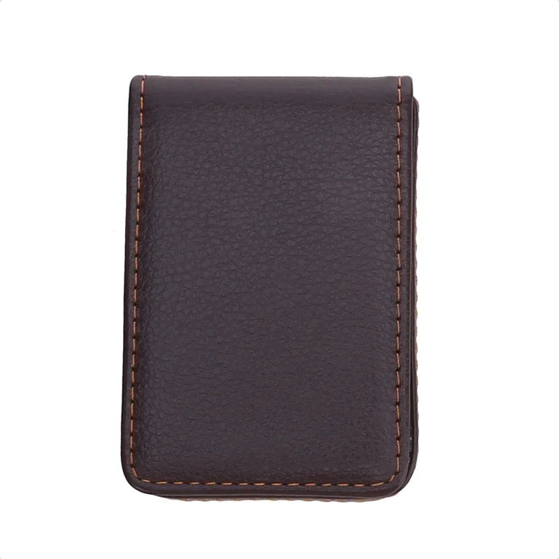 Vertical Version PU Leather Business Card Case Business Card Holder Pocket Business Office Name Card Holder With Magnetic Shut