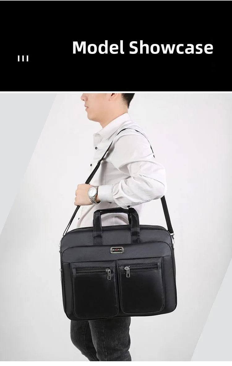 Casual Oxford Cloth Men's Shoulder Crossbody Bag Large Capacity Business Travel Handbag Leisure Sports Bag Stylish Durable