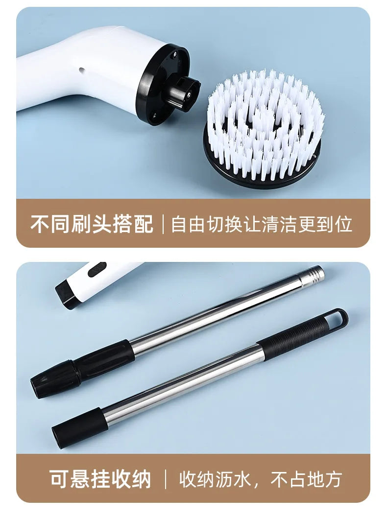 Kitchen and Bathroom Electric Cleaning Brush Charge Gadgets Products Supplies Household Tools Accessories Merchandises Home