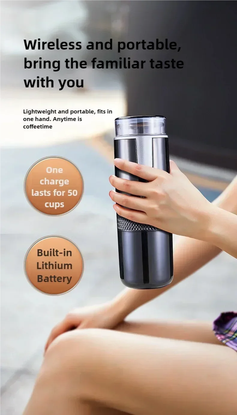 New Portable Coffee Maker Electric Capsule Grind-and-Brew Coffee Maker Suitable for Ground Coffee and K-Cup Large Coffee Pods