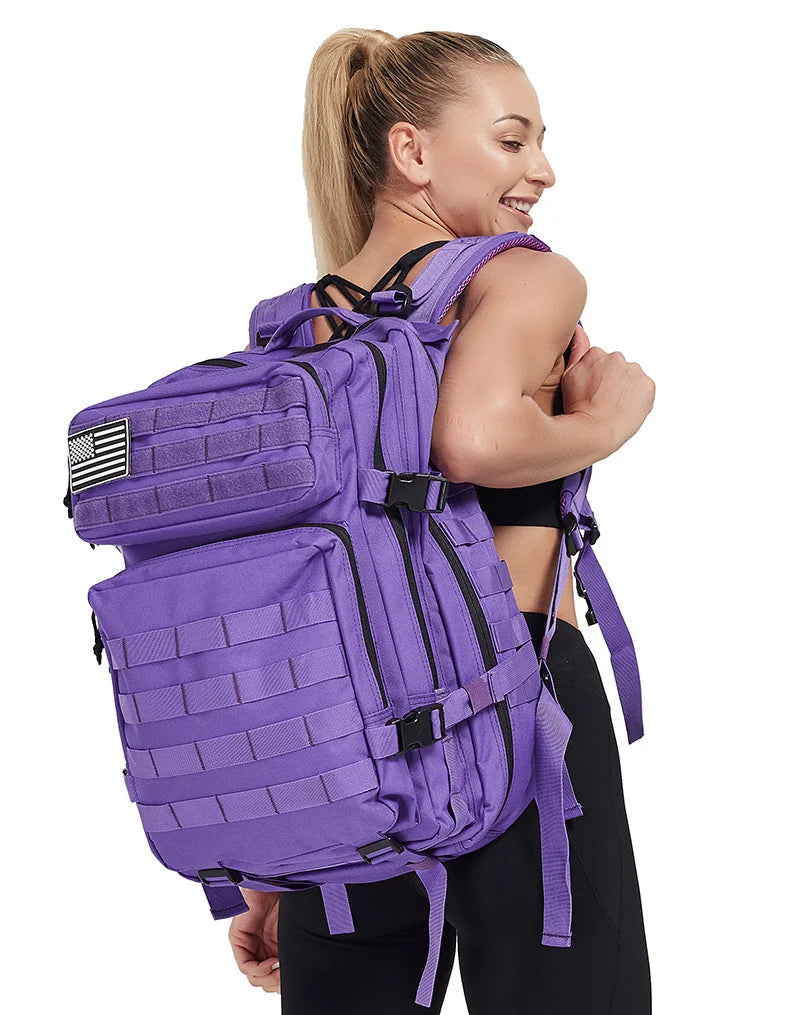 Outdoor 45L GYM Fitness Style Backpacks for men/women Tactical Training Molle Survival Bag Hiking Trekking Rucksack School bag