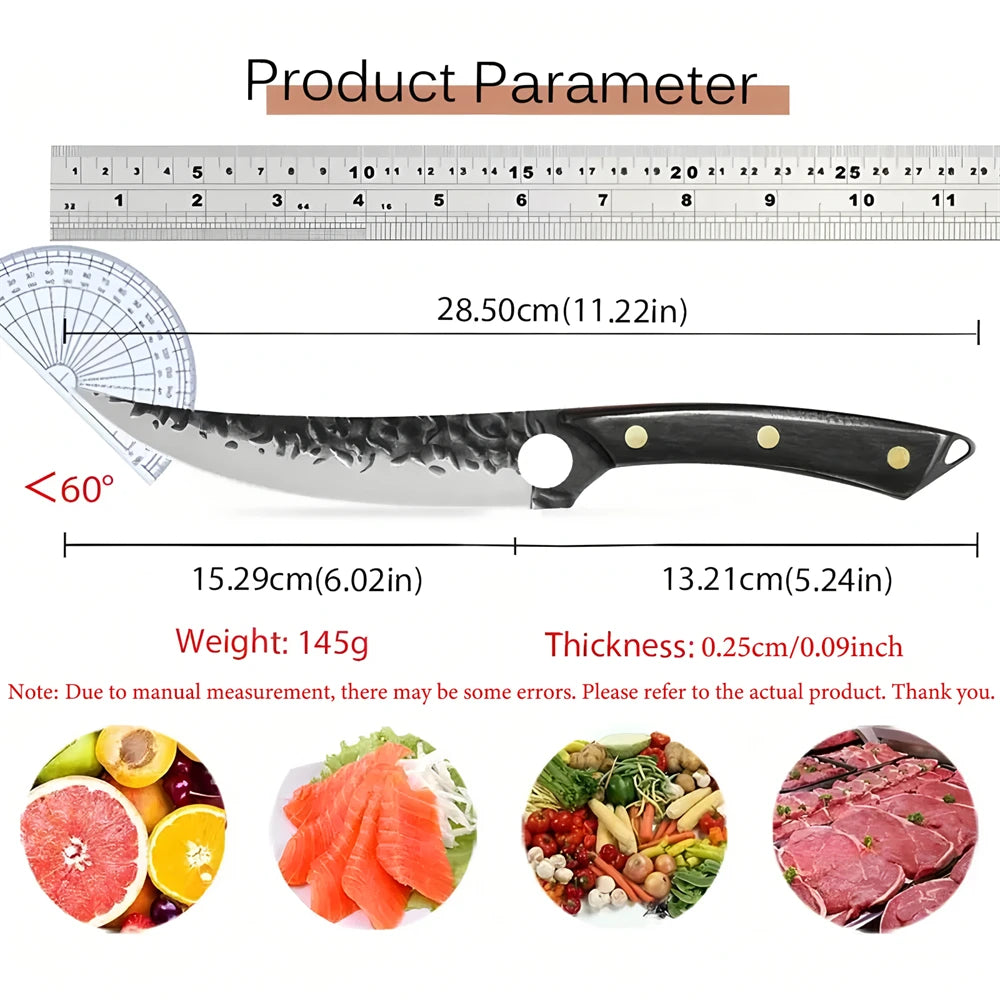 Forged Boning Knife Handmade Kitchen Knives Cleaver Butcher Knife Cooking Knife Fish Fruit Utility Cooking Tools Kitchen Stuff
