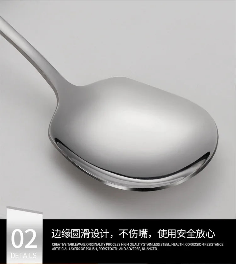 Stainless steel serving spoon, restaurant utility spoon, hotel serving spoon, cafeteria self-service serving spoon