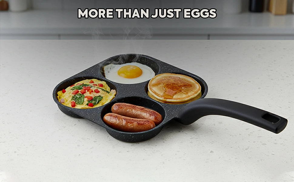 Egg Pan Nonstick and Egg Frying Pan Versatile Breakfast Skillet for Eggs Pancakes Plett with Gas Stove and Induction Cooktop