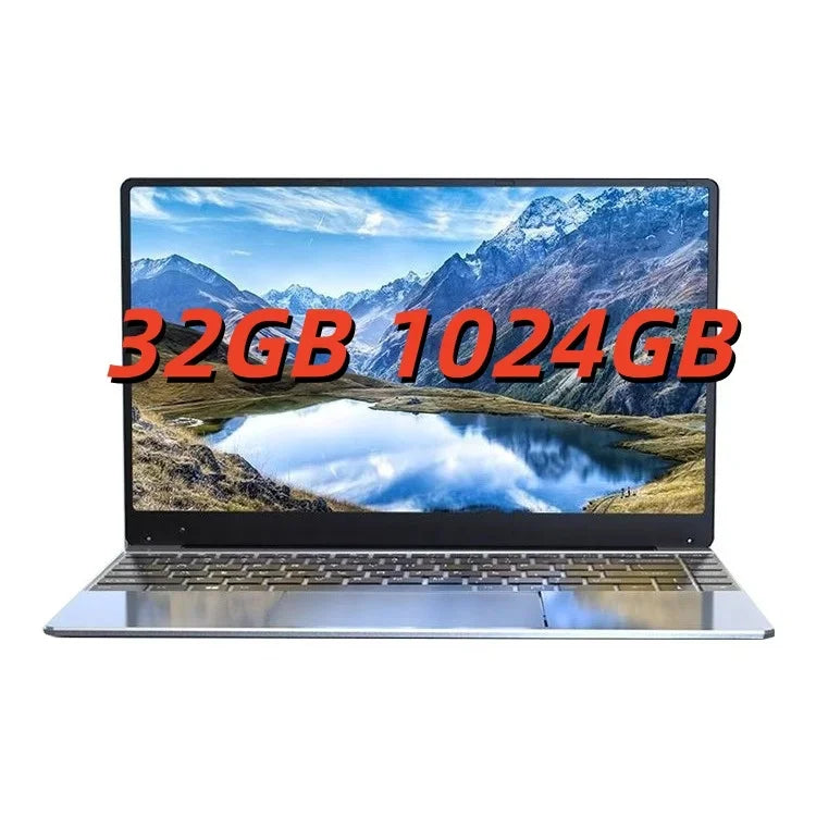 Fine 14.1'' Laptop with Intel 4405U,120Hz FHD IPS Screen,32GB RAM,2TB SSD,5000mAh Backlit Keyboard