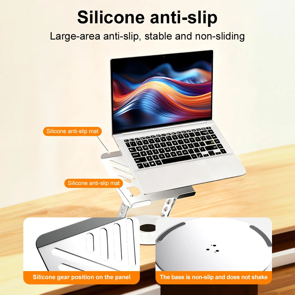 Laptop Stand 360° Rotatable Notebook Holder Liftable Desk Riser Stand Portable Metal Stand Compatible With 9.7-17.3 Inch Laptops