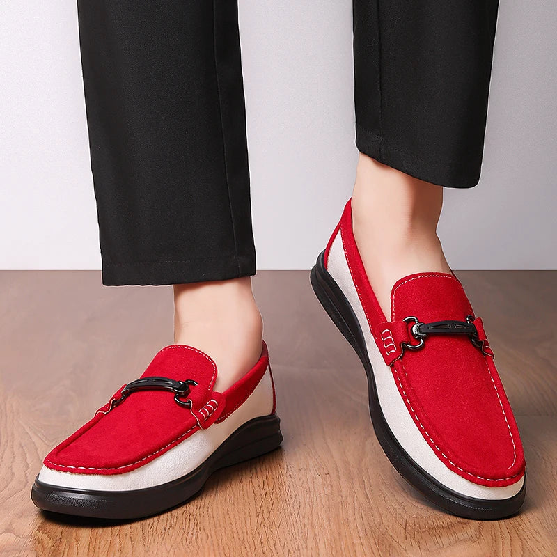 Business Formal  Travel Leather Shoes Fashionable and Comfortable Cowhide Suede Casual Shoes Soft Comfortable Mens Driving Shoes