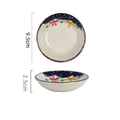 Ceramic Season Dish Japanese Flower Bird Pattern Porcelain Taste Plate Round Small Plate Dipping Saucer Dish Kitchen Tableware
