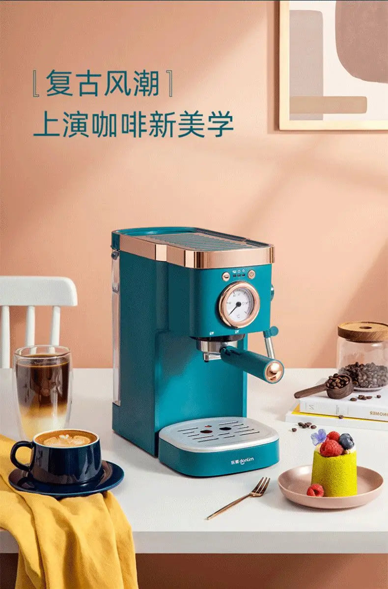 Coffee machine Household Italian high pressure steam beating milk foam grinding beans freshly brewed coffee coffee machine new