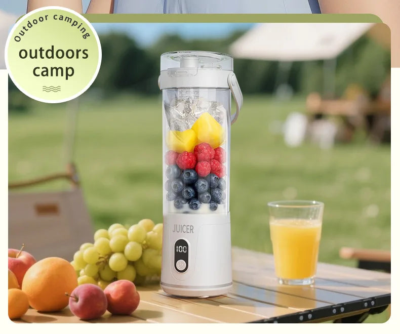 Portable Electric Juicer Small Household Rechargeable With Digital Display Vegetables Fruit Blender Juice Cup For Juicing