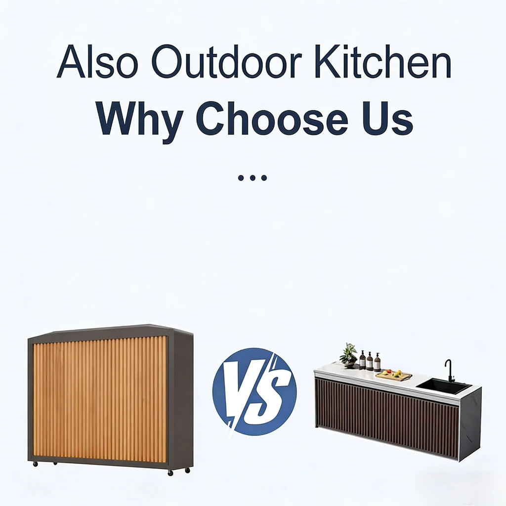 Custom Stainless Steel Barbecue Storage Cabinet for Outdoor Kitchen Garden Wind and Rainproof  Kitchencamping Kitchen Storage