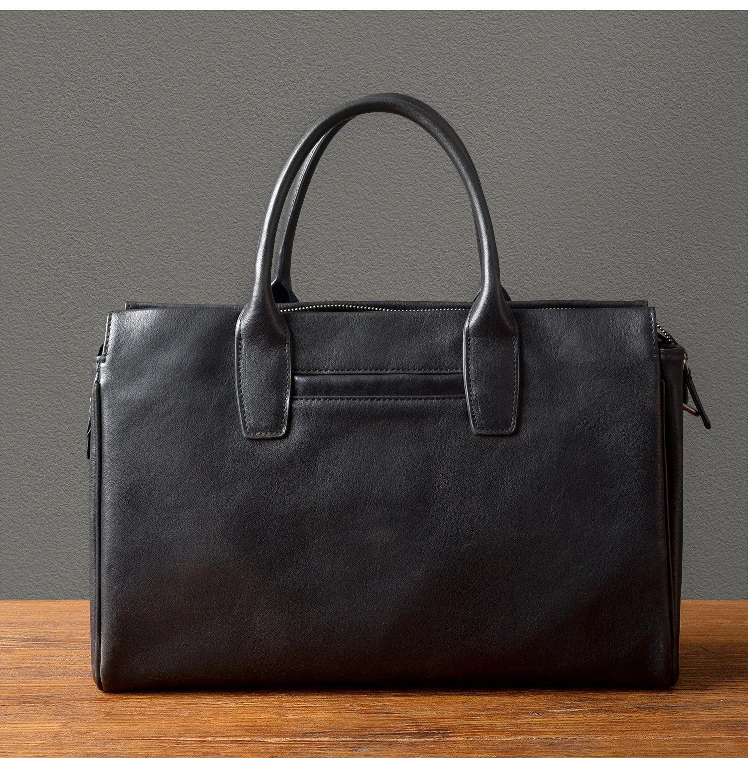 Business vintage genuine leather men's briefcase organizer designer handmade real cow leather women's handbag work postman bag