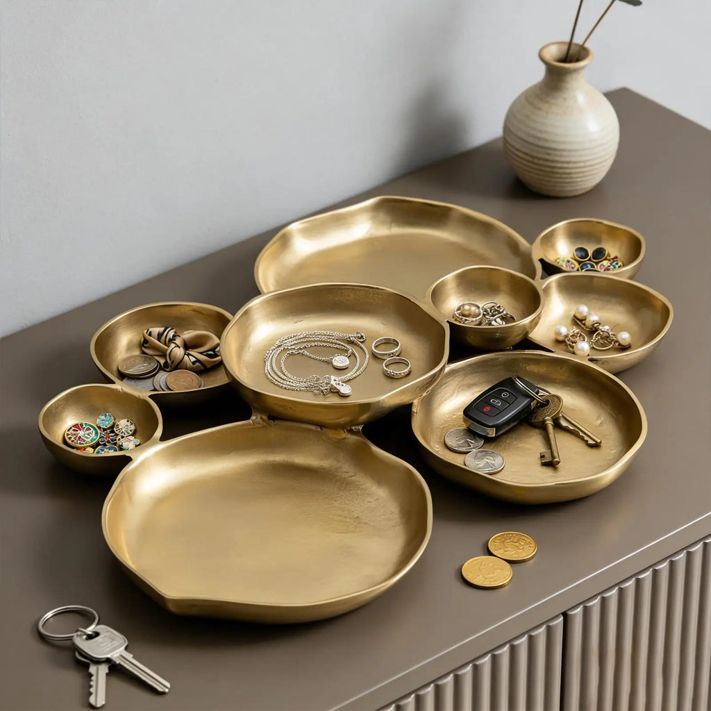 Cluster Serving Bowls 9-Grid Plate Decorative Dessert Plate Multi Bowl Platter With Compartments For Fruit Candy Meals
