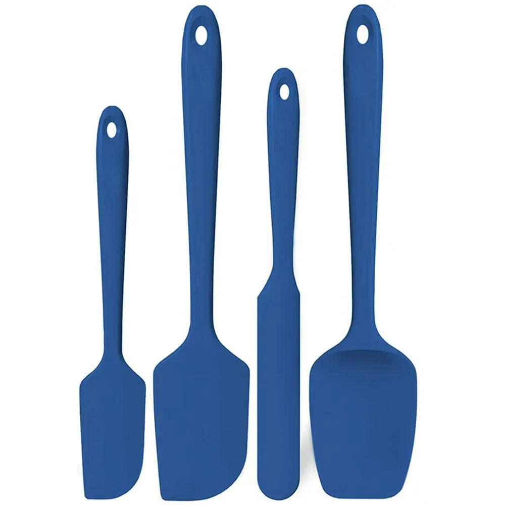 Kitchen Silicone Spatula Set, 600ºF High Heat Flex Silicone Scraper with Nonslip Handle for Cooking Mixing Baking Serving Stirri