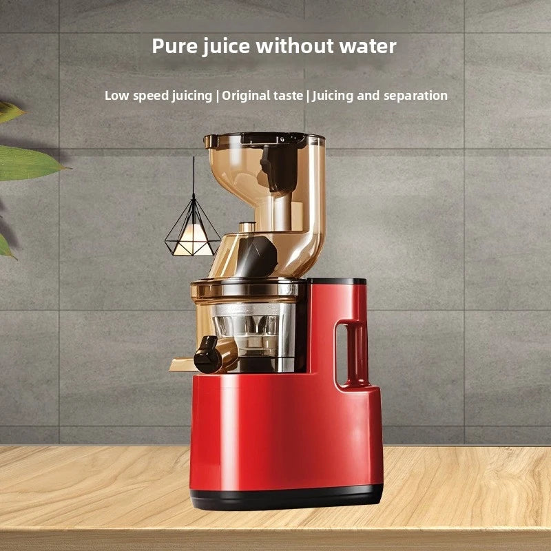 Household juicer, multifunctional fruit machine with vegetable cutter, large feed opening, fully automatic electric juice-separa