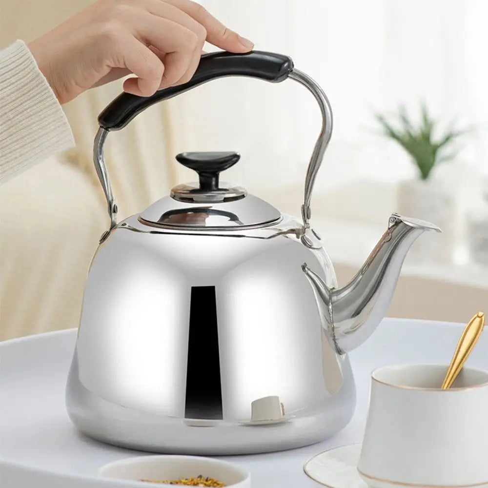 Stainless Steel Whistling Teakettle Large Capacity Fast Heating Base Tea Kettle Thickened Gas Stove Induction Cooker