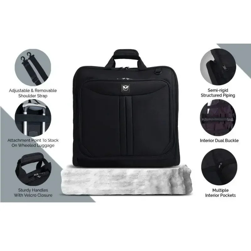 DUTRIEUX Men's Business Travel Bag One Shoulder Short Business Trip Clothing Bag Large Suit Bag Waterproof Travel Bag Handbag