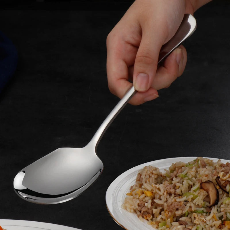 Stainless steel serving spoon, restaurant utility spoon, hotel serving spoon, cafeteria self-service serving spoon
