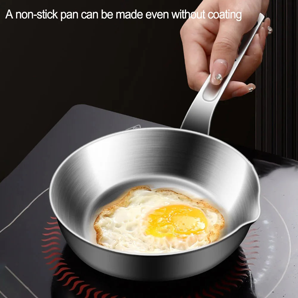 Mini Frying Pan 316 Stainless Steel Omelet Pan Frypan Pot Fried Eggs Sauce Pan Mini Skillet For Butter Kitchen Cookware
