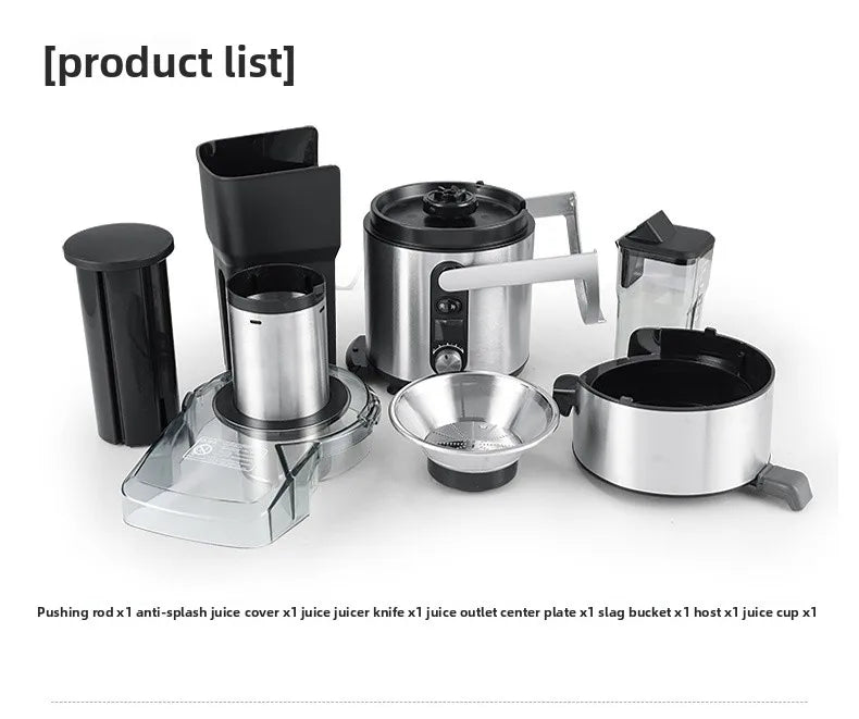 Juicer Machine, 1250W High-Speed Blender for Fruits/Vegetables, BPA-Free 304 Stainless Steel, Easy Clean & Quiet, Household